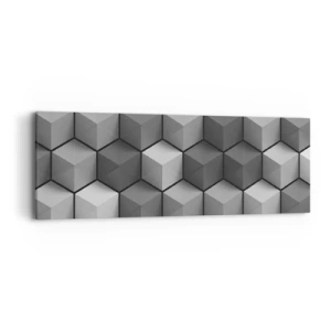 Quadro su tela - Stampe su Tela - Puzzle cubista - 90x30 cm