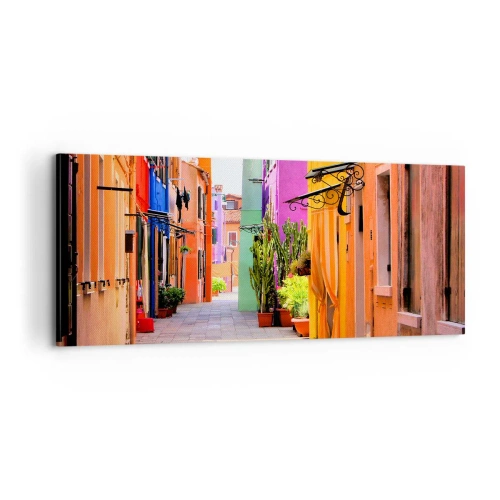 Quadro su tela - Stampe su Tela - Angolo multicolore - 100x40 cm
