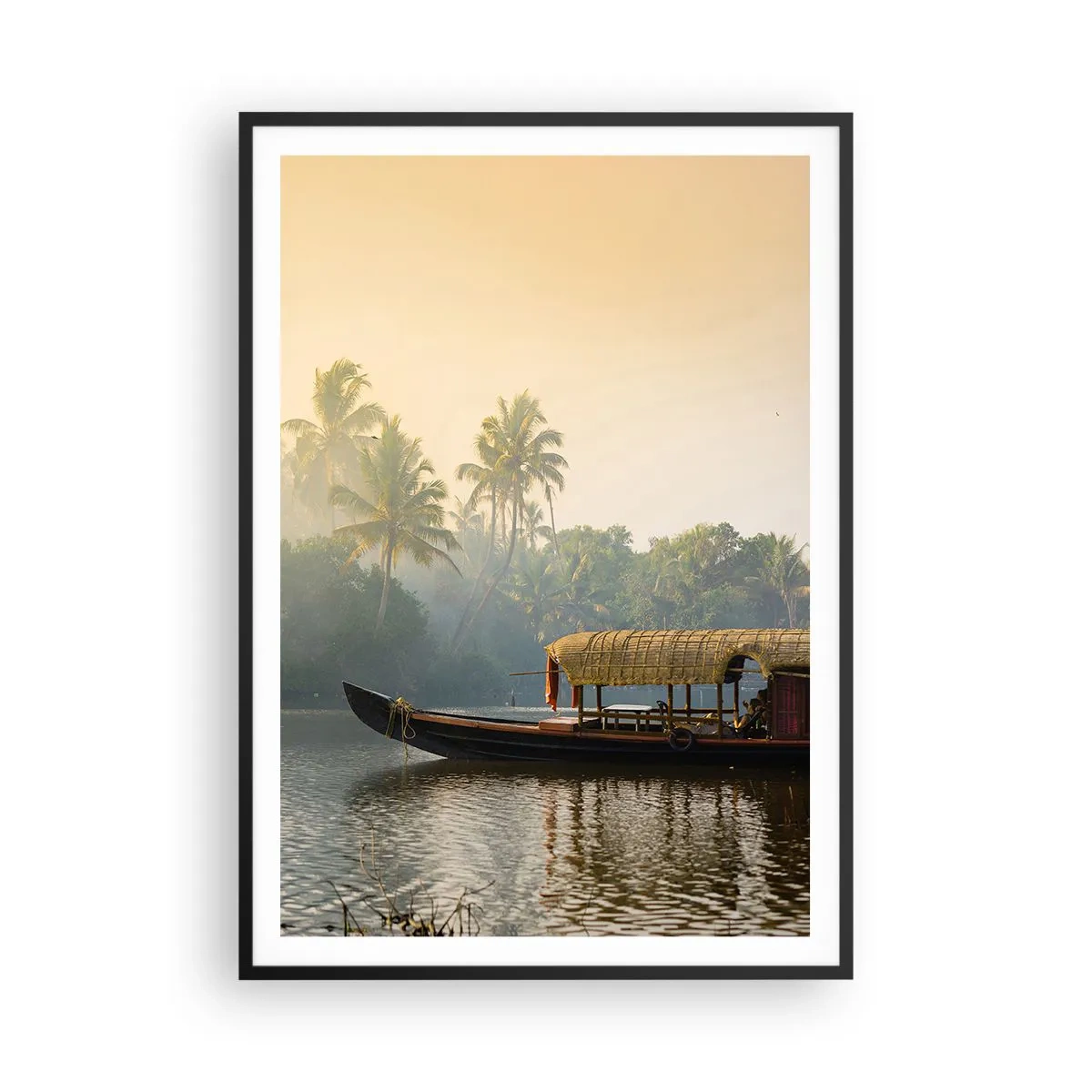 Poster in cornice nera - Casa sul fiume - 70x100 cm