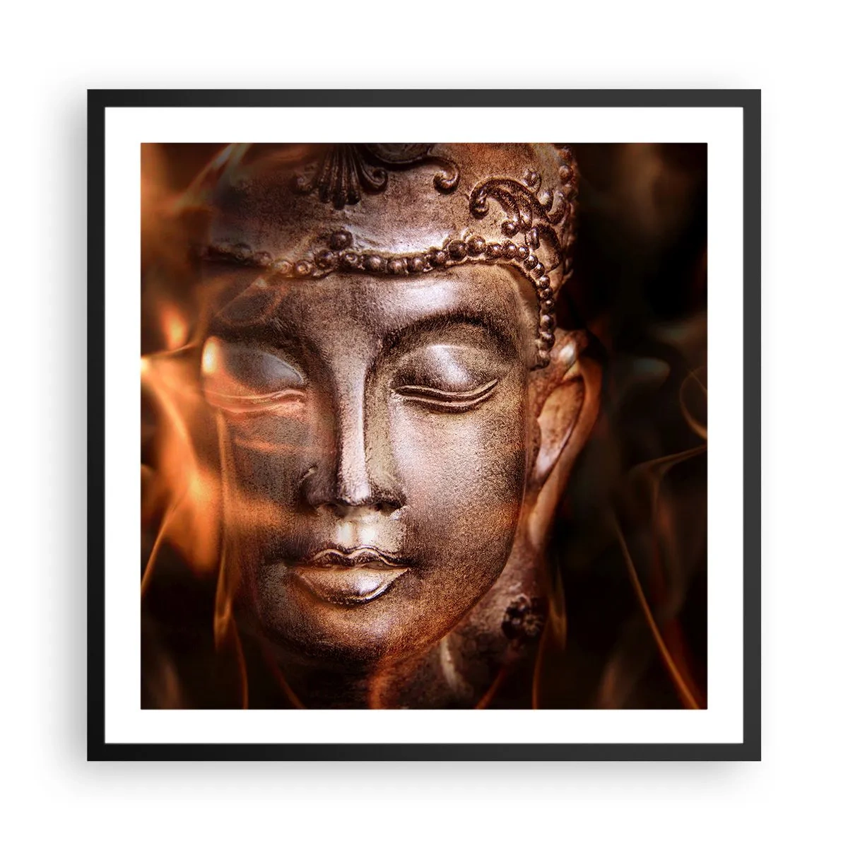 Poster in cornice nera - Esiste solo qui e ora - 60x60 cm