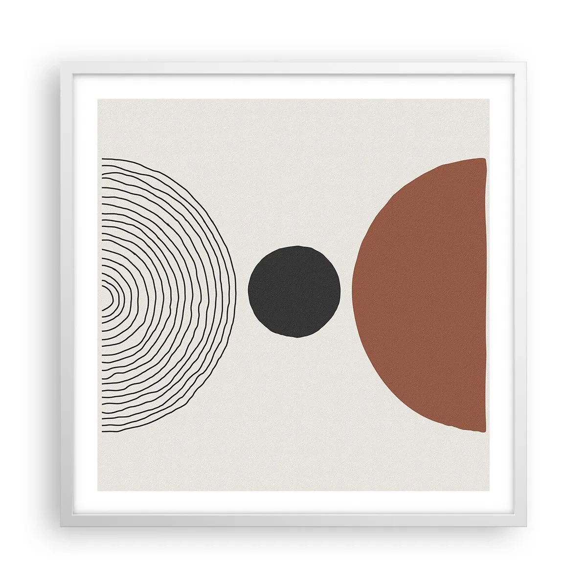 Poster in cornice bianca - Al centro dell'attenzione - 60x60 cm