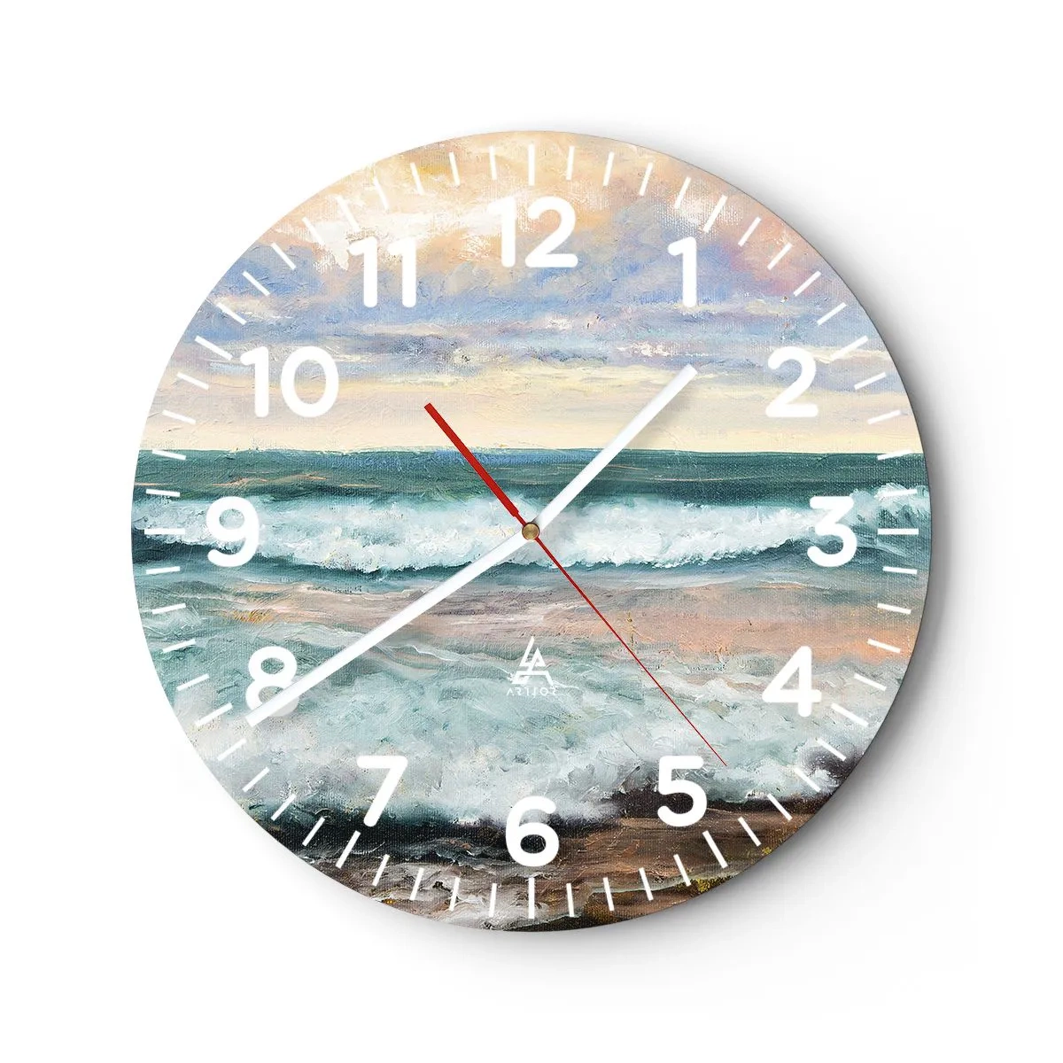 Orologio da parete - Orologio in Vetro - Dove l'anima si calma - 30x30 cm