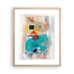 Poster in cornice rovere chiaro - Il gioco dei colori - 40x50 cm