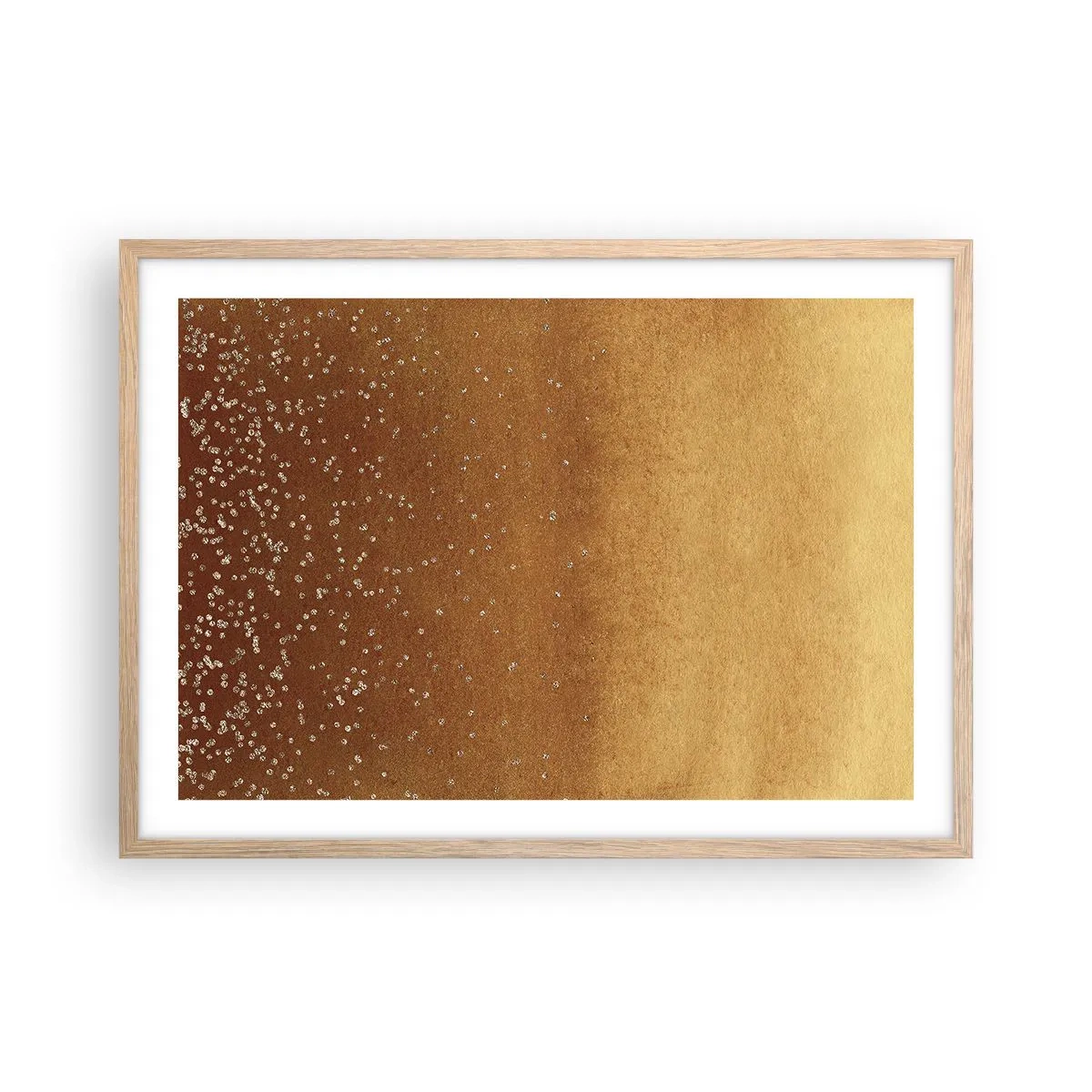 Poster in cornice rovere chiaro - La nascita della luce - 70x50 cm