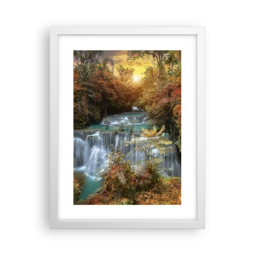 Poster in cornice bianca - Il tesoro nascosto nel bosco - 30x40 cm