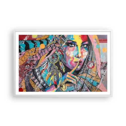 Poster in cornice bianca - Taci, finché capirai - 91x61 cm