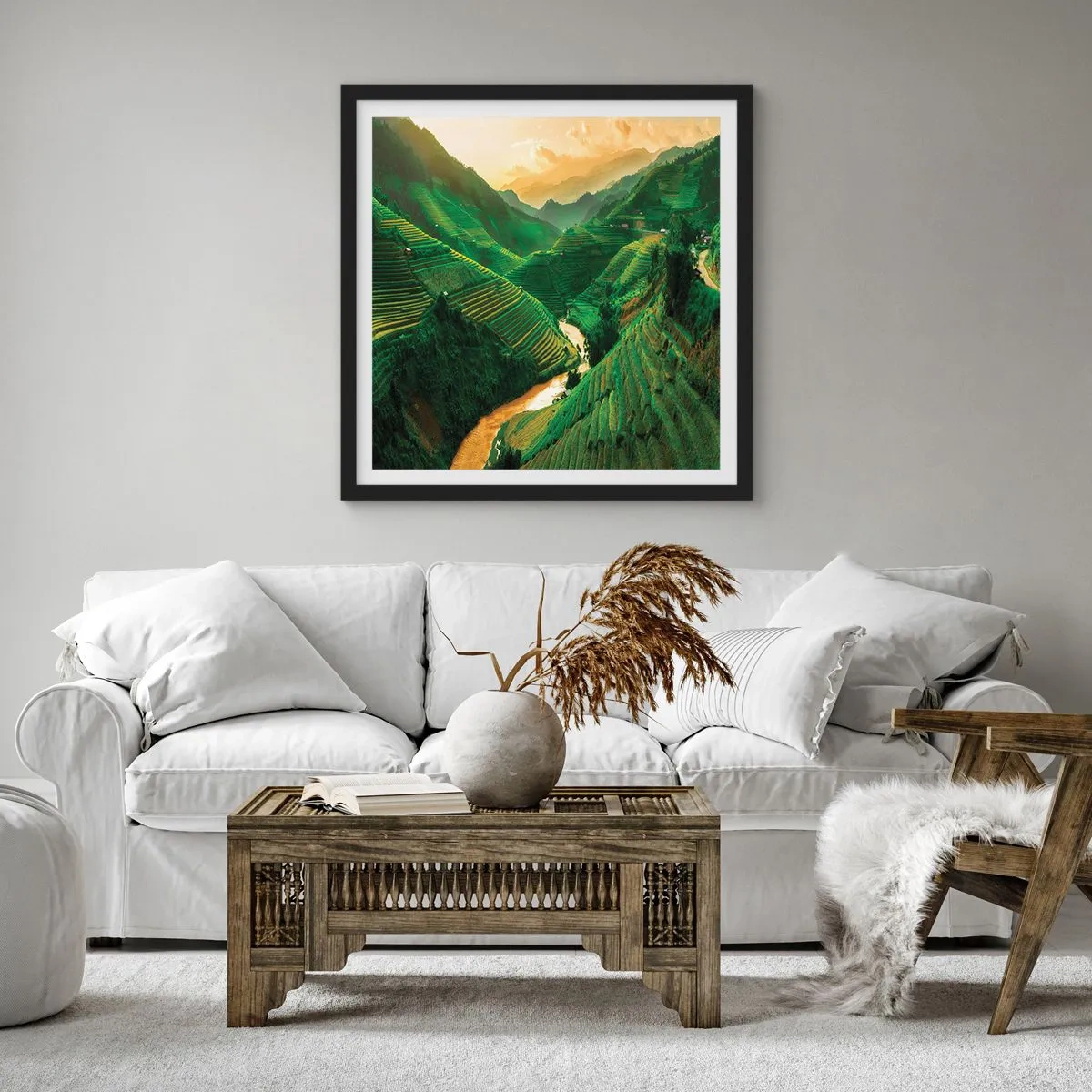 Poster in cornice nera - Valle del Vietnam - 30x30 cm