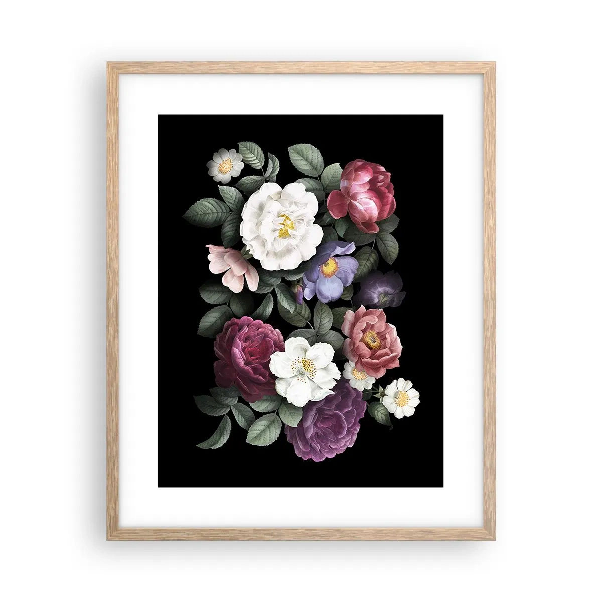 Poster in cornice rovere chiaro - Dal giardino inglese - 40x50 cm