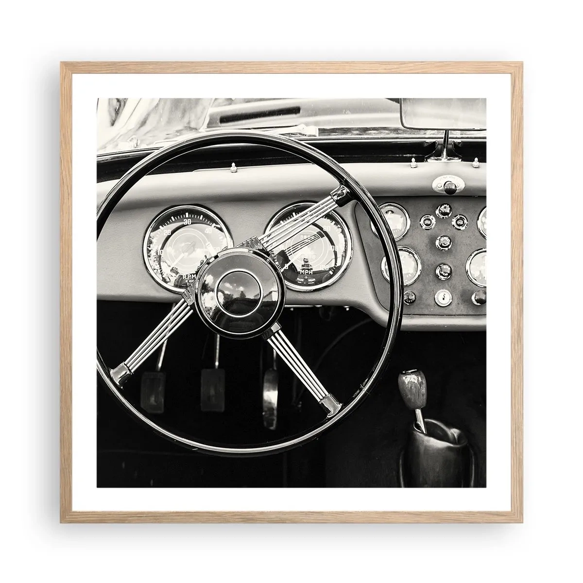 Poster in cornice rovere chiaro - Il sogno del collezionista - 60x60 cm