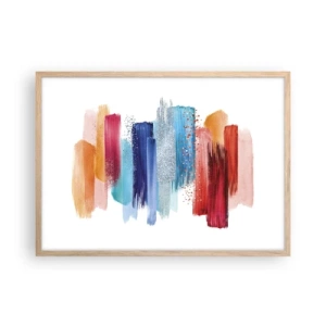 Poster in cornice rovere chiaro - In alto e in basso - 70x50 cm