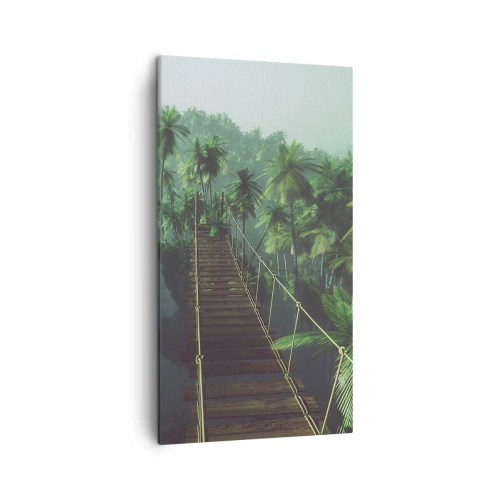 Quadro su tela - Stampe su Tela - Nel vortice del verde - 45x80 cm