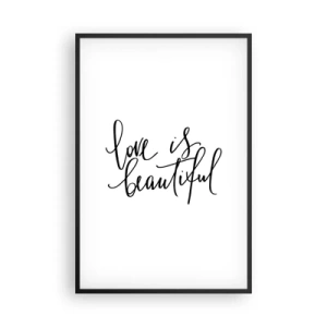 Poster in cornice nera - Leggi e ripeti - 61x91 cm