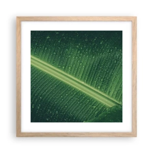 Poster in cornice rovere chiaro - La struttura del verde - 40x40 cm