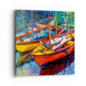 Quadro su tela - Stampe su Tela - Su un'acqua più densa dei colori - 40x40 cm