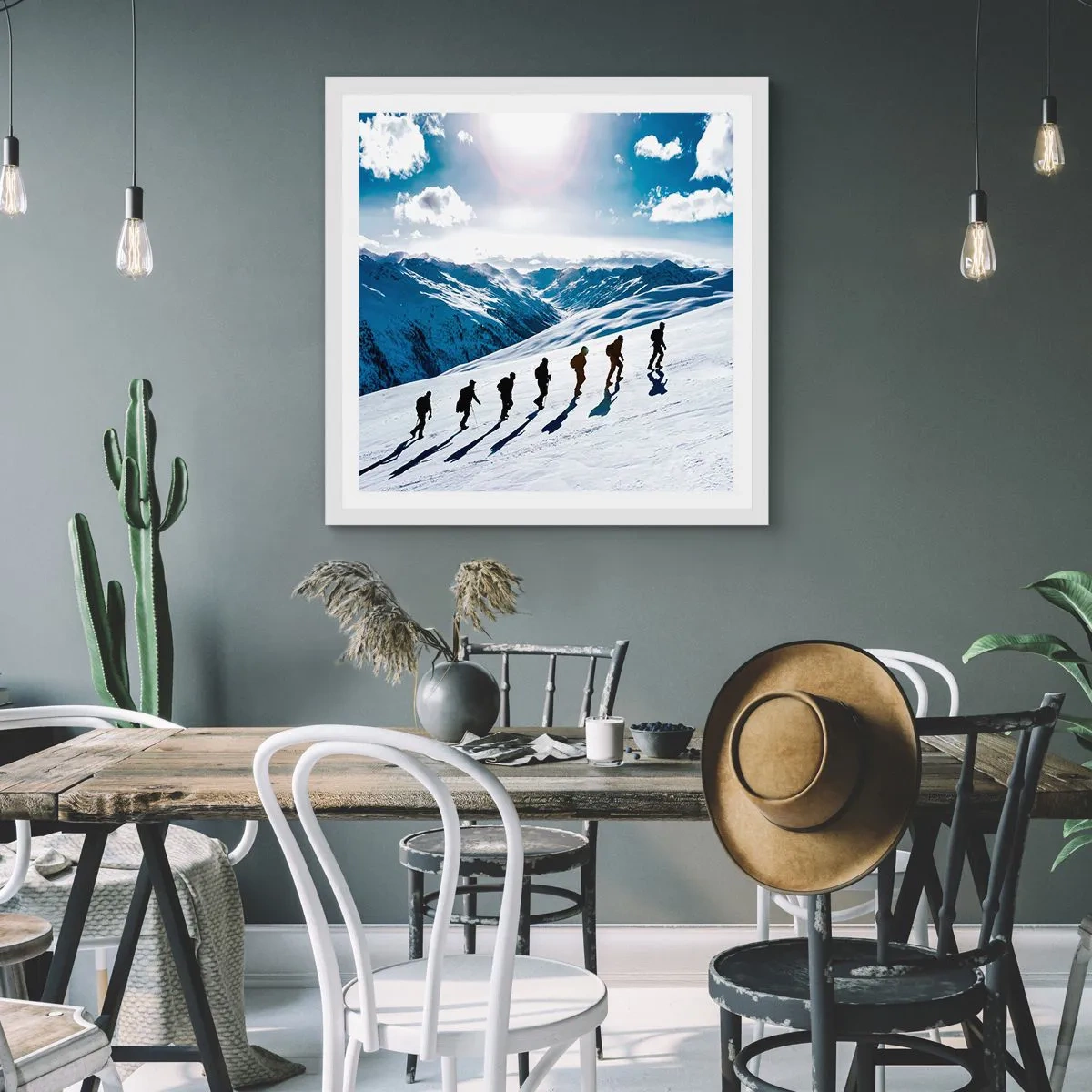 Poster in cornice bianca - La squadra dei conquistatori - 50x50 cm