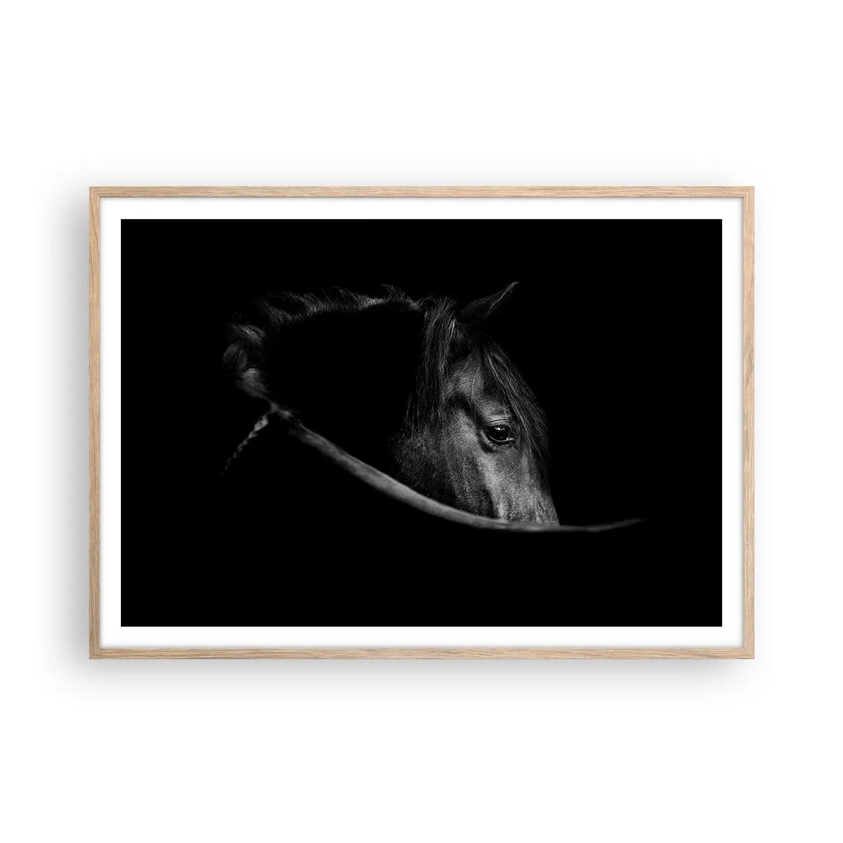 Poster in cornice rovere chiaro - Il principe nero - 100x70 cm