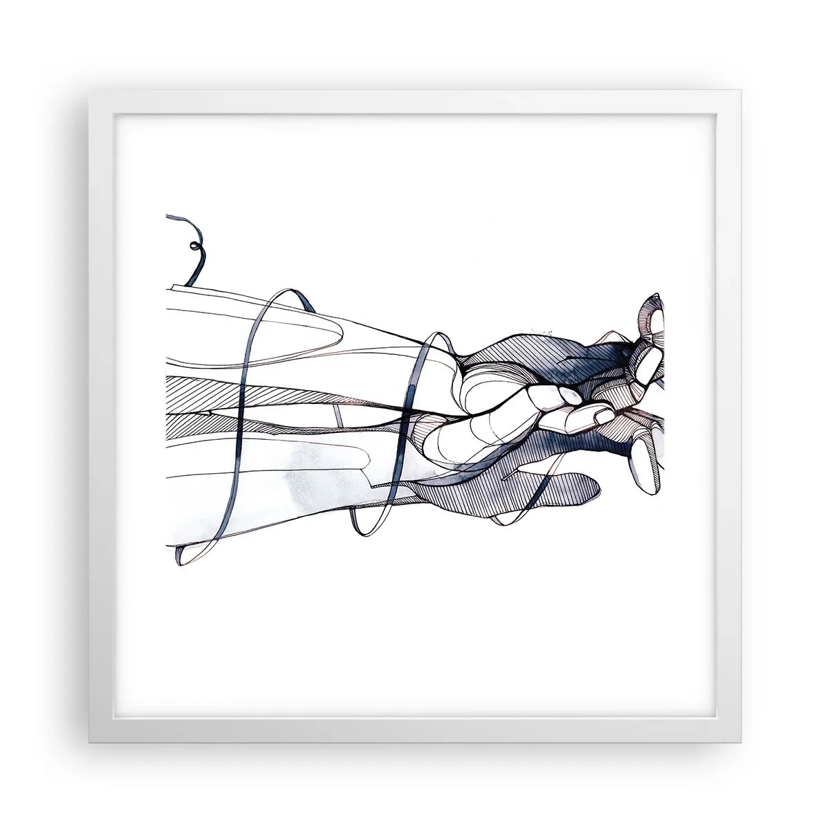 Poster in cornice bianca - Studio del tocco - 40x40 cm