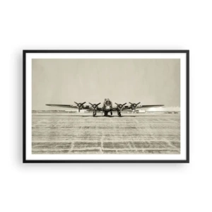 Poster in cornice nera - Pronto come sempre - 91x61 cm