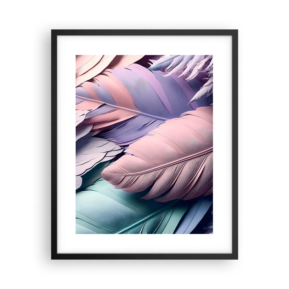 Poster in cornice nera - Eleganza per uccelli - 40x50 cm