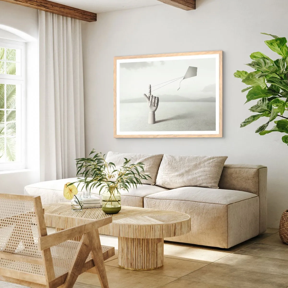 Poster in cornice rovere chiaro - Prova di forza - 91x61 cm
