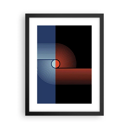Poster in cornice nera - Nell'abbraccio geometrico - 30x40 cm
