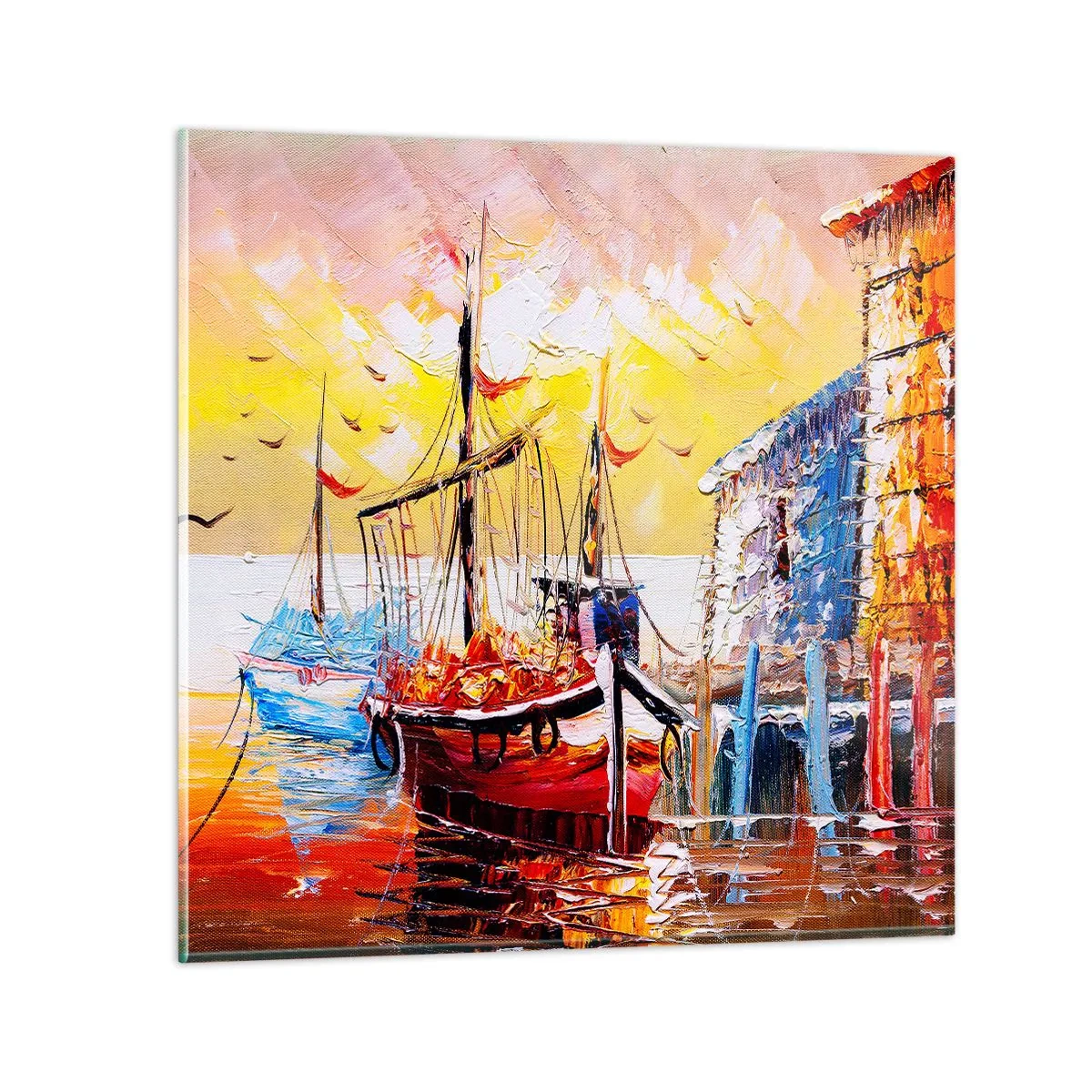 Quadro su vetro - Ritorno felice - 50x50 cm