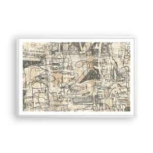 Poster in cornice bianca - In attesa di essere decifrato - 91x61 cm