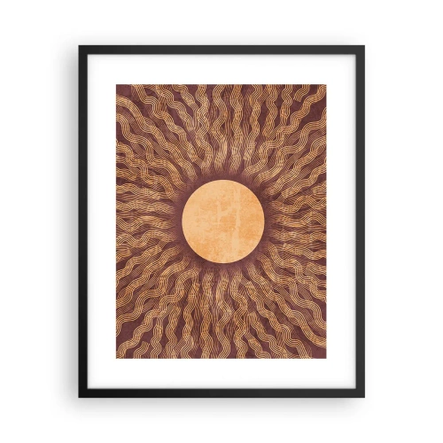 Poster in cornice nera - L'icona del sole - 40x50 cm
