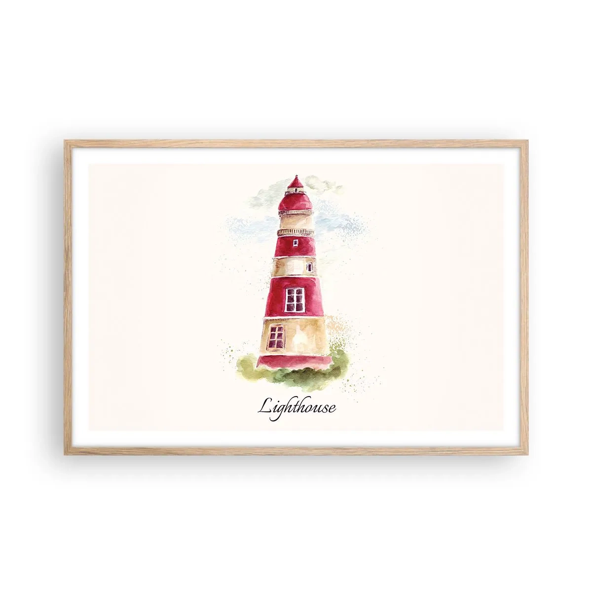 Poster in cornice rovere chiaro - Attorno è sempre bel tempo - 91x61 cm