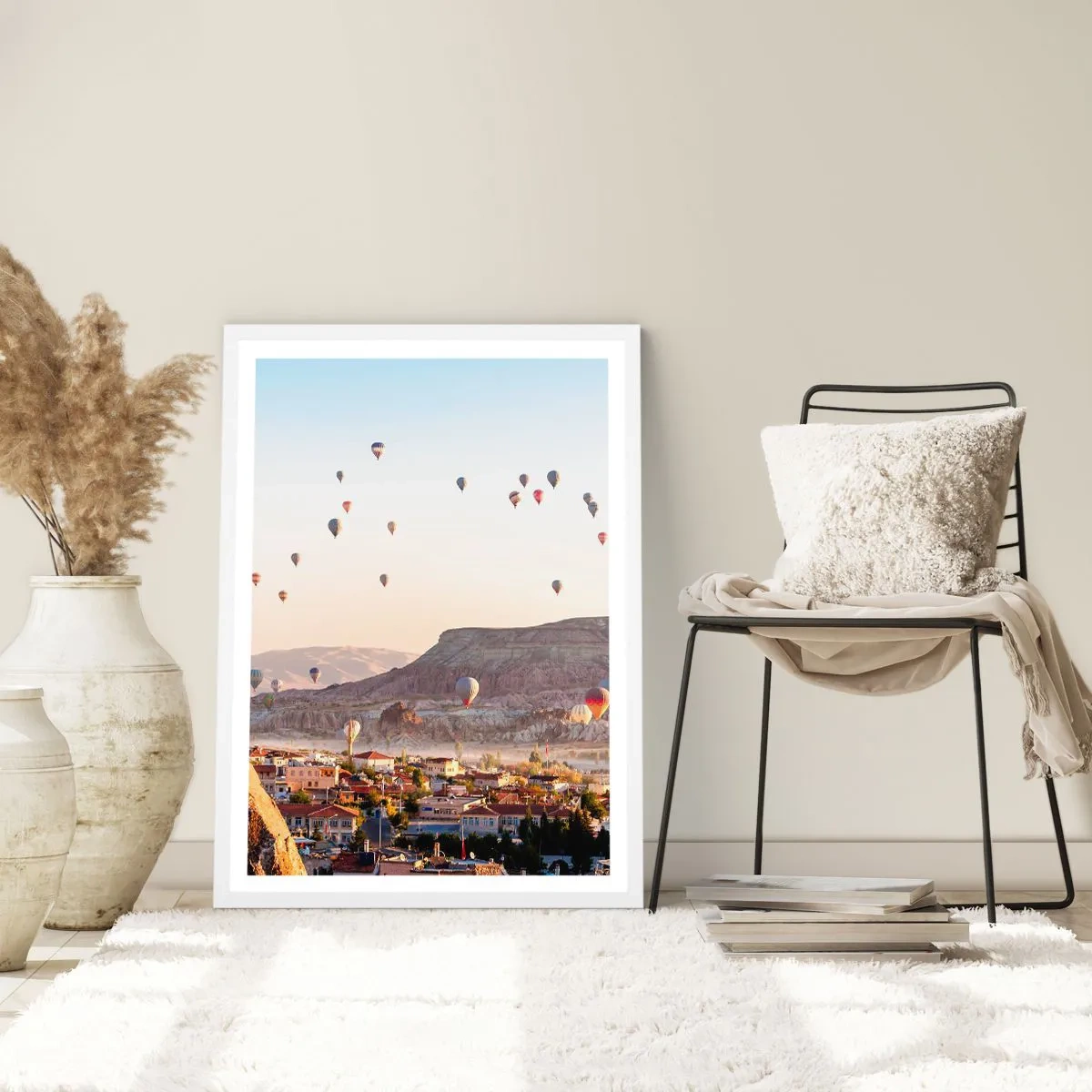 Poster in cornice bianca - Come navi nel cielo - 30x40 cm