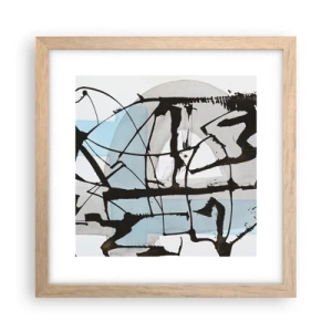 Poster in cornice rovere chiaro - Blu nonostante tutto - 30x30 cm