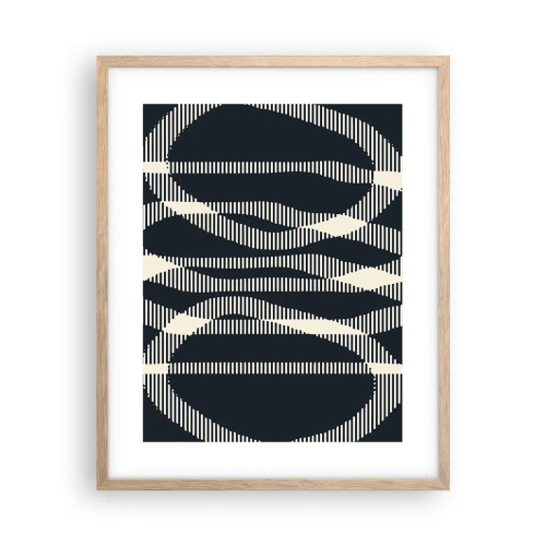 Poster in cornice rovere chiaro - Tentativo di rompere l'oscurità - 40x50 cm