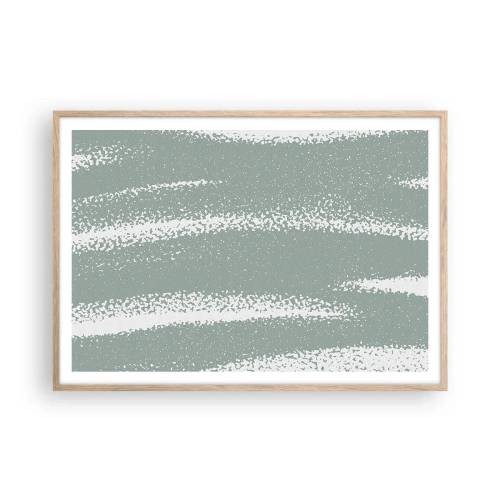 Poster in cornice rovere chiaro - Astrazione in clima invernale - 100x70 cm