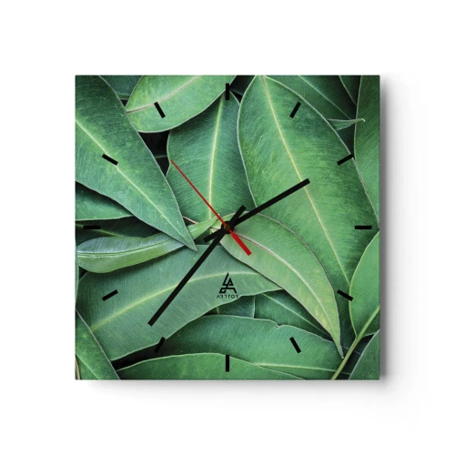 Orologio da parete - Orologio in Vetro - Succosi e freschi - 40x40 cm
