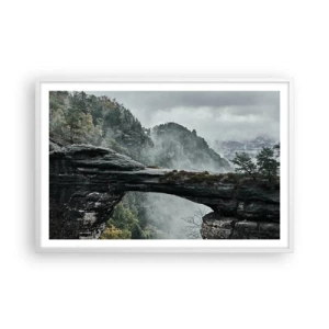 Poster in cornice bianca - Qui inizia l'avventura - 91x61 cm