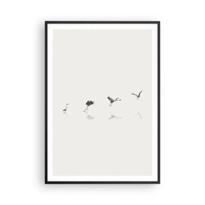 Poster in cornice nera - Quattro semplici passi - 70x100 cm
