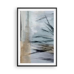 Poster in cornice nera - Campi d'inverno - 61x91 cm