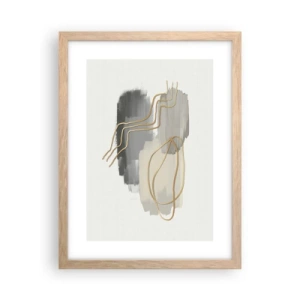 Poster in cornice rovere chiaro - Durata e movimento - 30x40 cm