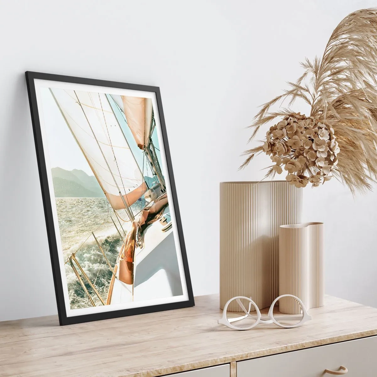 Poster in cornice nera - A vele spiegate - 61x91 cm