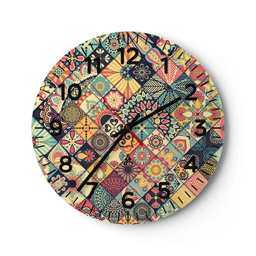 Orologio da parete - Orologio in Vetro - L'atmosfera del Marocco - 30x30 cm