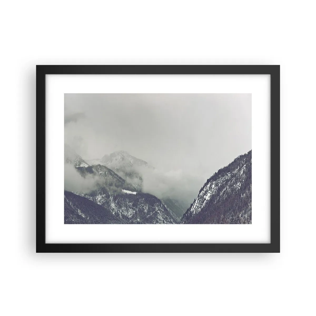Poster in cornice nera - La valle delle nebbie - 40x30 cm