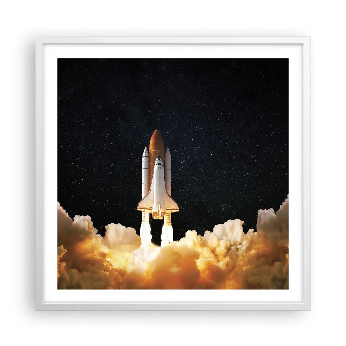 Poster in cornice bianca - Ad astra! - 60x60 cm