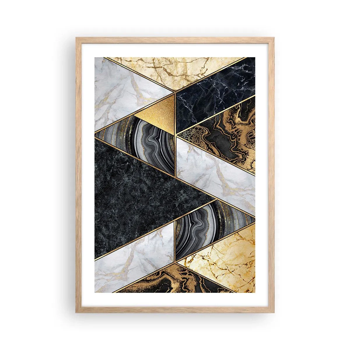 Poster in cornice rovere chiaro - Pietra su pietra - 50x70 cm