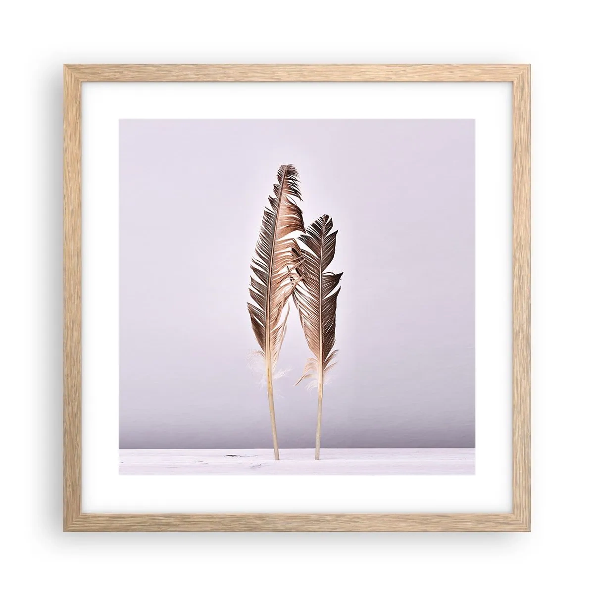 Poster in cornice rovere chiaro - Contro il nulla - 40x40 cm