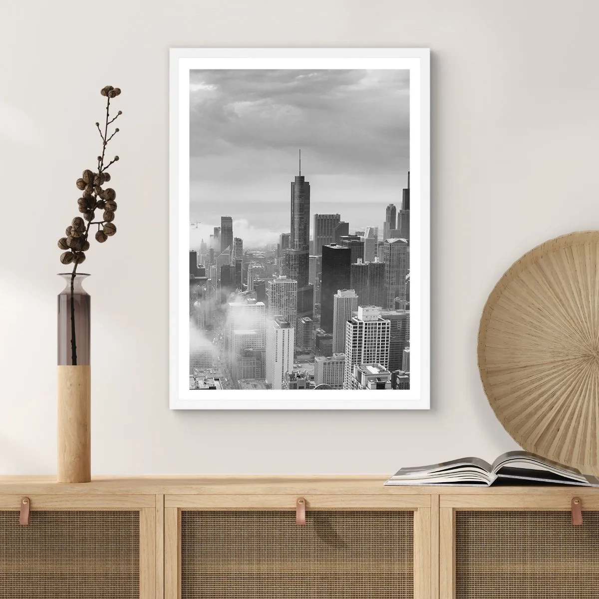 Poster in cornice bianca - Paesaggio americano - 30x40 cm
