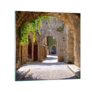 Quadro su vetro - Adesso passerà il corteo - 40x40 cm