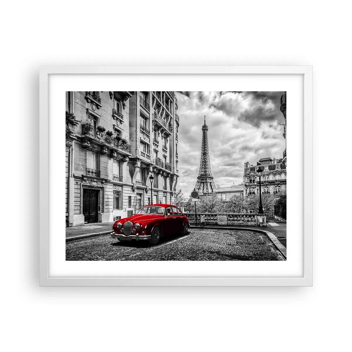 Poster in cornice bianca - Predatore in città - 50x40 cm