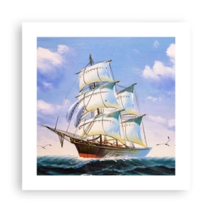 Poster - Con orgoglio nel vento - 40x40 cm