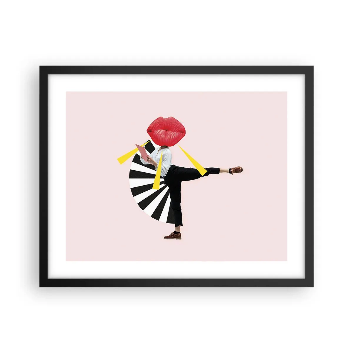 Poster in cornice nera - Pop-art surrealistica - 50x40 cm