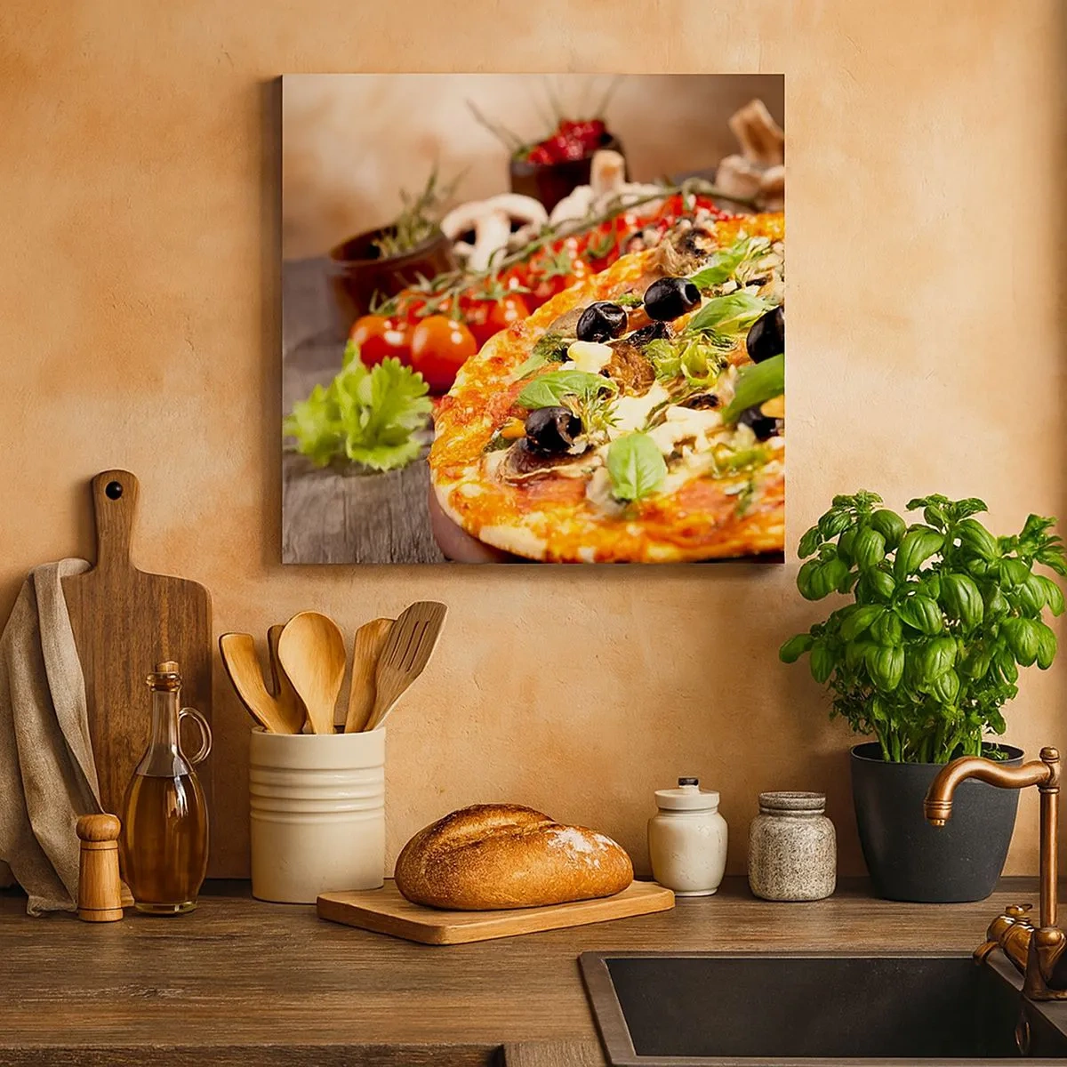 Quadro su tela - Stampe su Tela - Con ingredienti tellurici - 30x30 cm